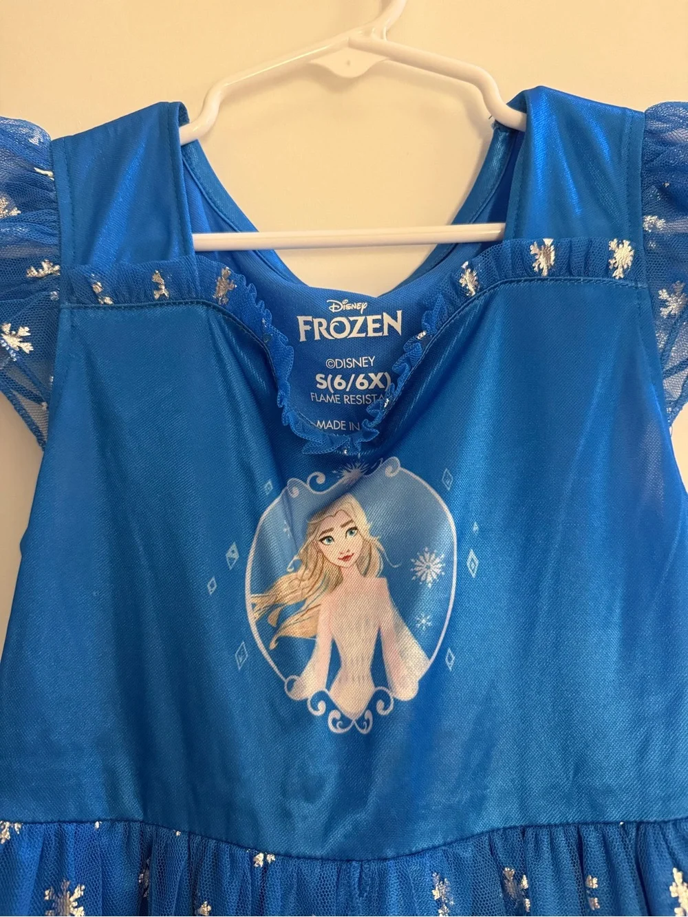 Disney Elsa Royal Blue Snowflake nightgown  Dress - Picture 2 of 3